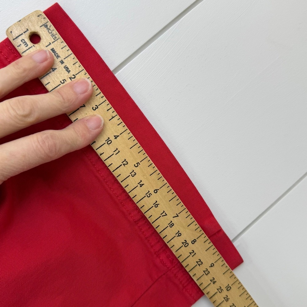 Marine Layer BRIDGET Red Wide‎ Leg Cropped Pants High Waisted WOMEN 4 - Picture 10 of 11